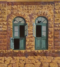 S. M. Fawad, Walled City, Karachi, 40 x 36 Inch, Oil on Canvas, Realistic Painting, AC-SMF-231